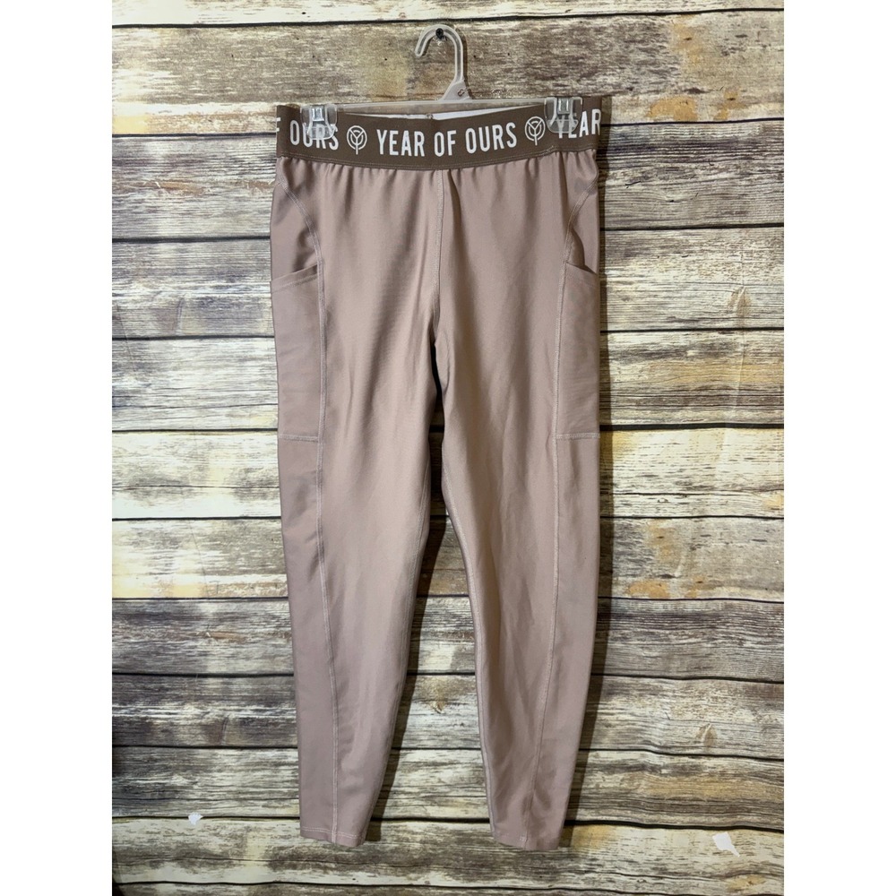 Year of Ours Women's Recycled Hike Leggings Caribou Tan Size M‎ Medium High Rise - Picture 2 of 4